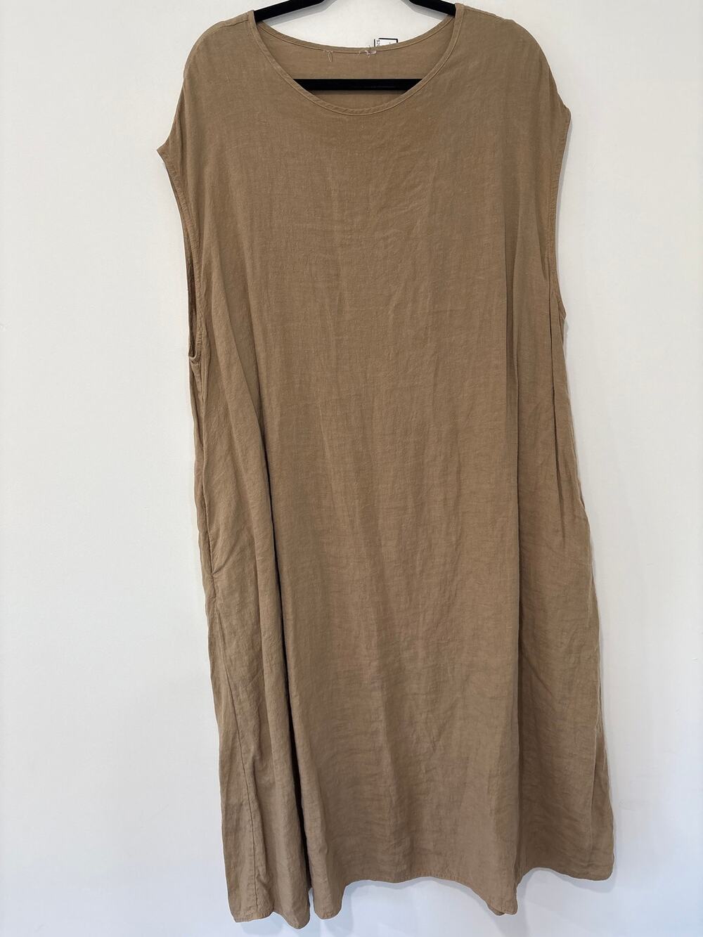 Sacai Cap Sleeve Linen Dress Size L